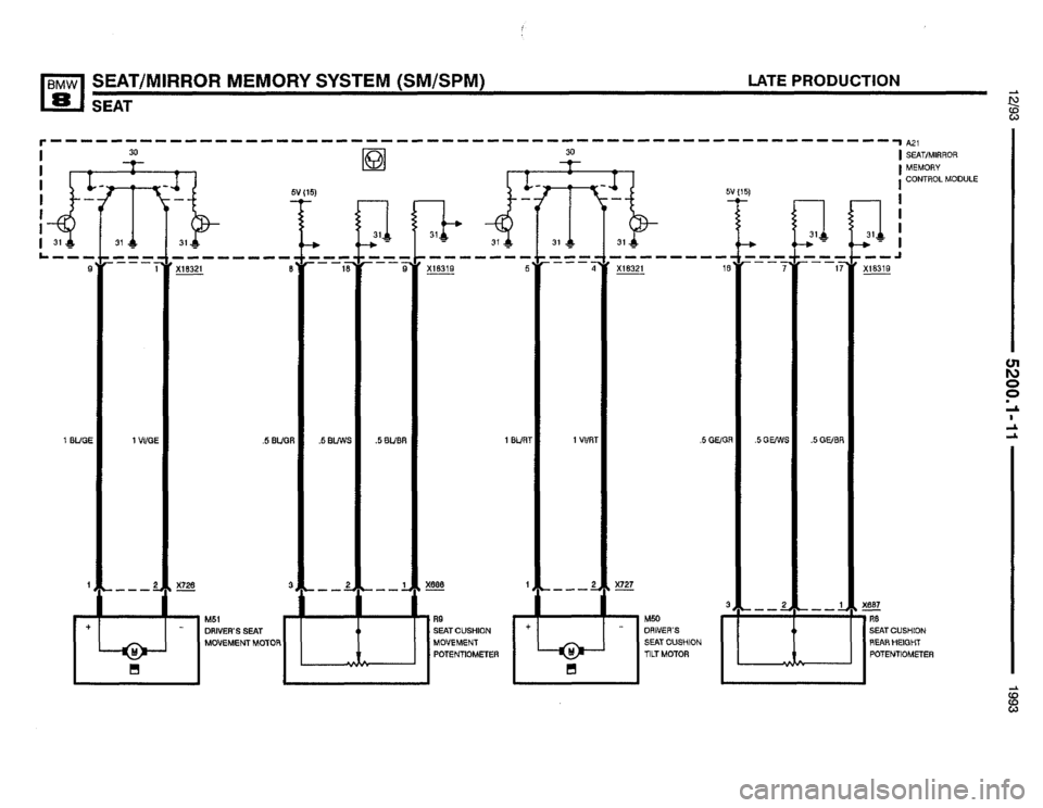 BMW 850i 1993 E31 Electrical Troubleshooting Manual 