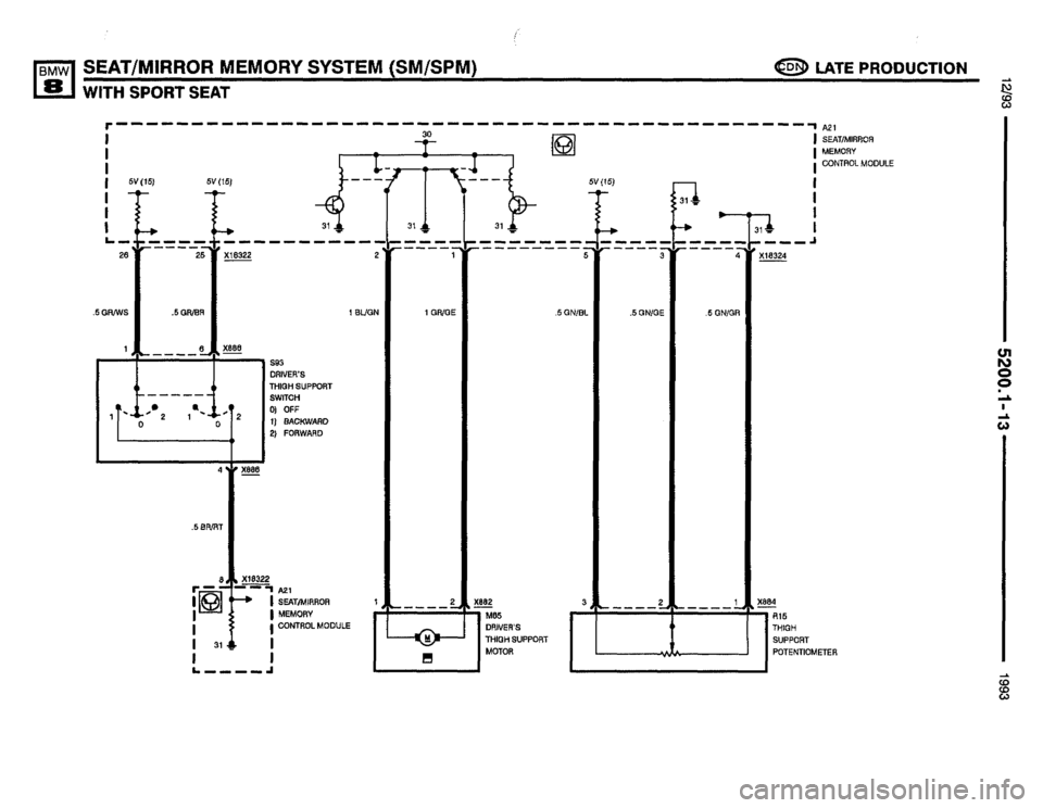 BMW 850i 1993 E31 Electrical Troubleshooting Manual 