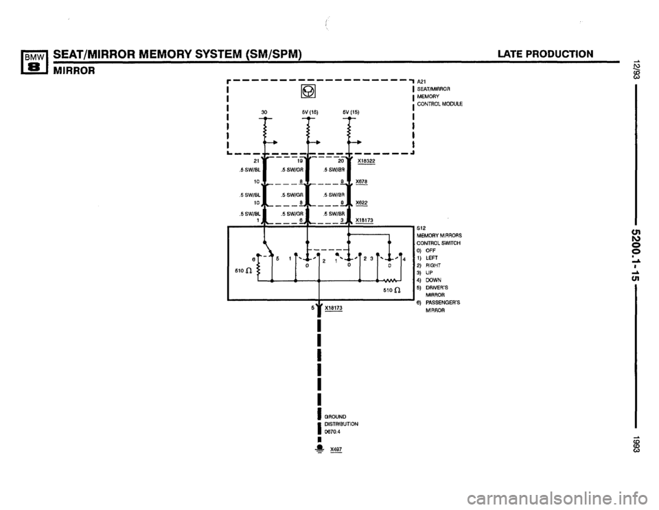 BMW 850i 1993 E31 Electrical Troubleshooting Manual 