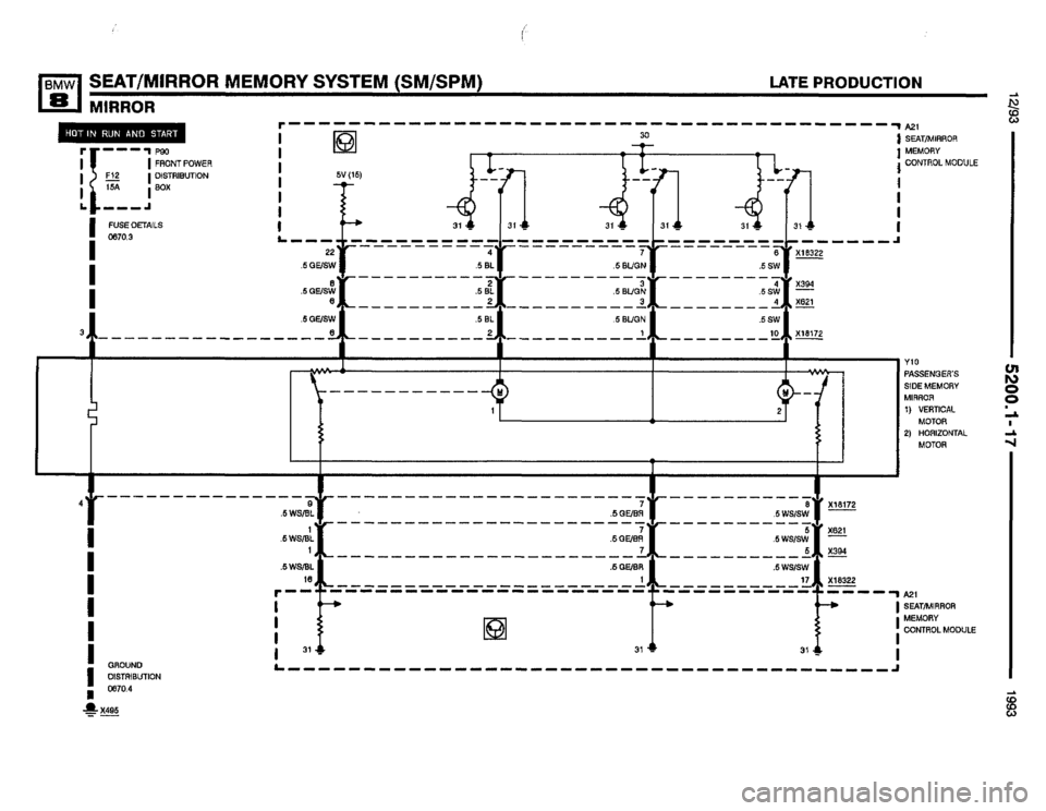 BMW 850i 1993 E31 Electrical Troubleshooting Manual 
