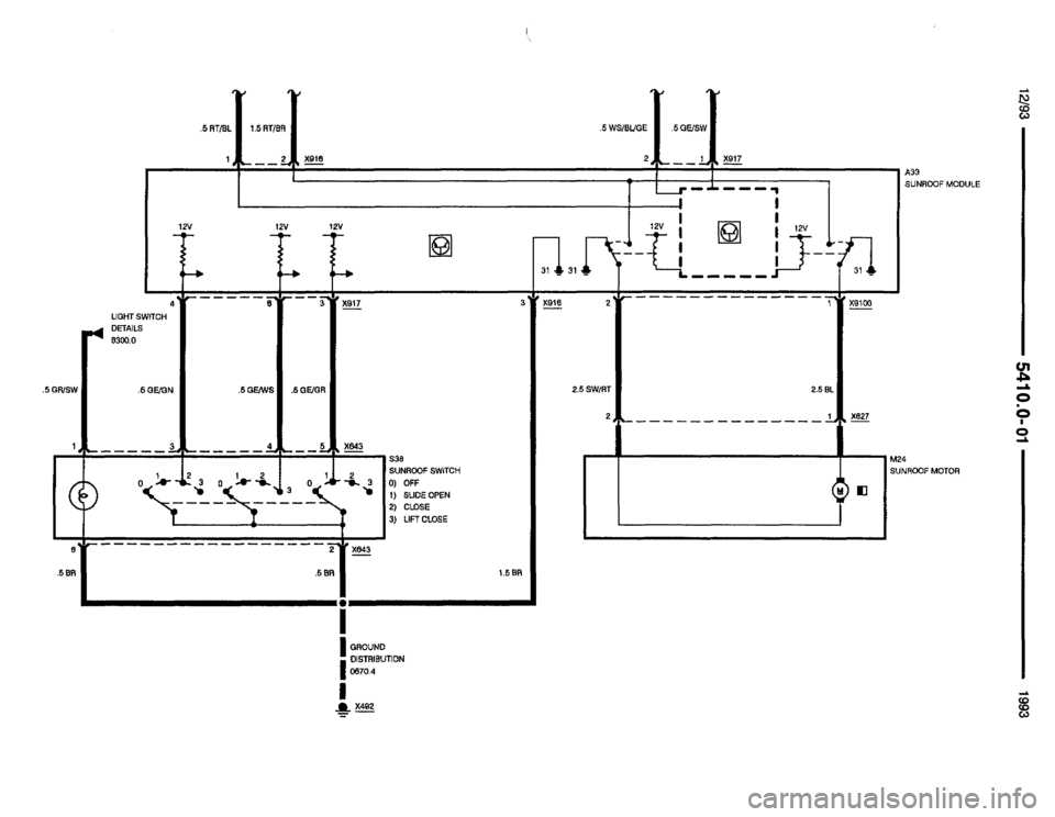 BMW 850i 1993 E31 Electrical Troubleshooting Manual 