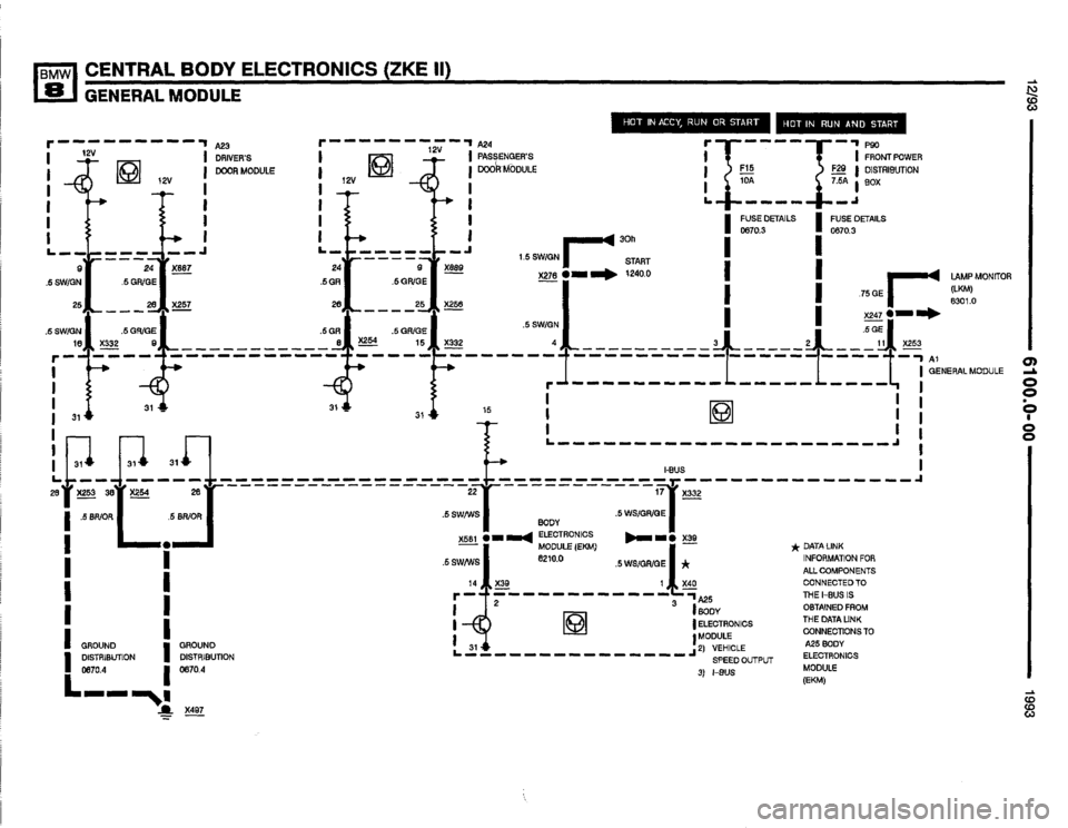 BMW 850i 1993 E31 Electrical Troubleshooting Manual 
