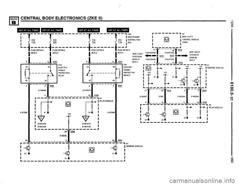 BMW 850i 1993 E31 Electrical Troubleshooting Manual 
