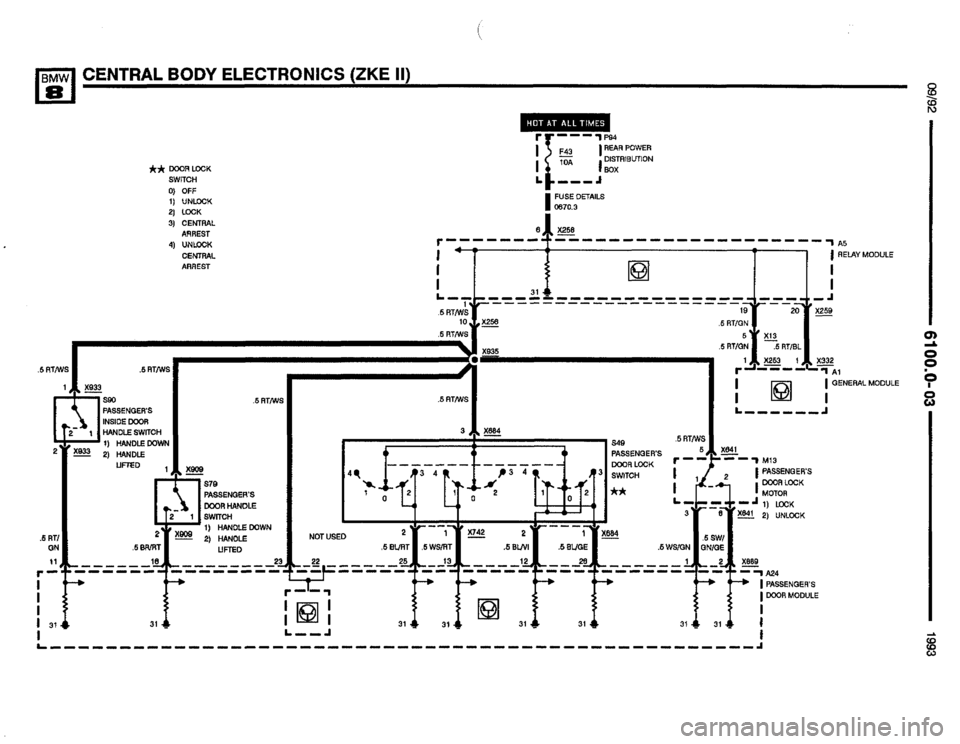 BMW 850i 1993 E31 Electrical Troubleshooting Manual 