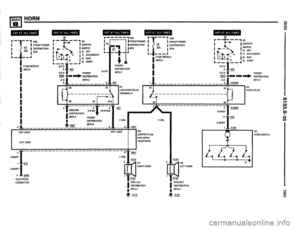 BMW 850i 1993 E31 Electrical Troubleshooting Manual 