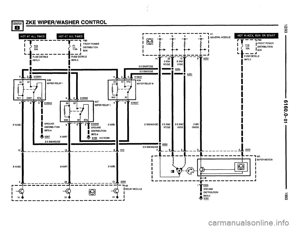 BMW 850i 1993 E31 Electrical Troubleshooting Manual 