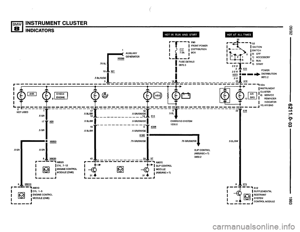 BMW 850i 1993 E31 Electrical Troubleshooting Manual 
