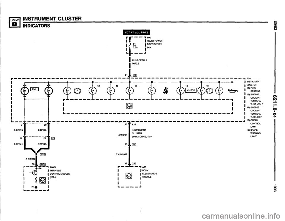 BMW 850i 1993 E31 Electrical Troubleshooting Manual 