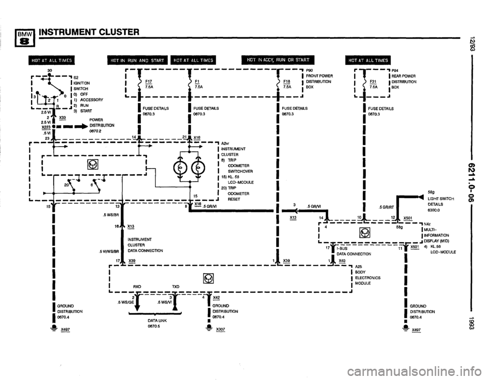 BMW 850i 1993 E31 Electrical Troubleshooting Manual 