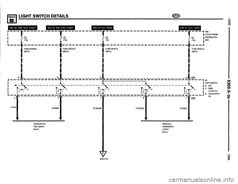 BMW 850i 1993 E31 Electrical Troubleshooting Manual 