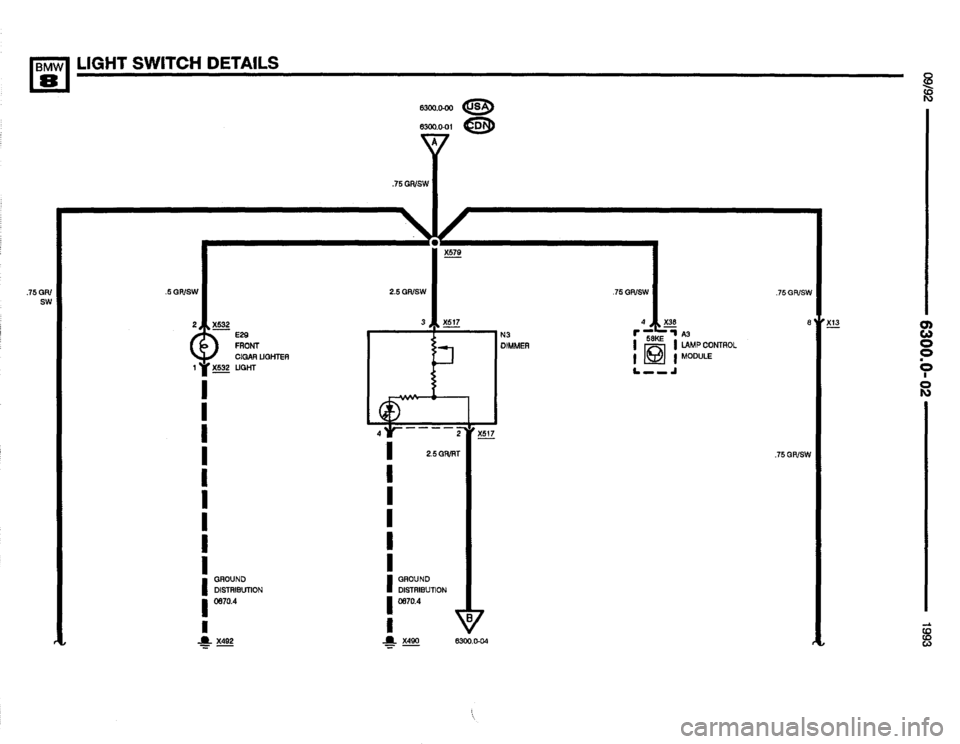BMW 850i 1993 E31 Electrical Troubleshooting Manual 