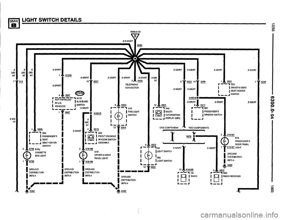 BMW 850i 1993 E31 Electrical Troubleshooting Manual 