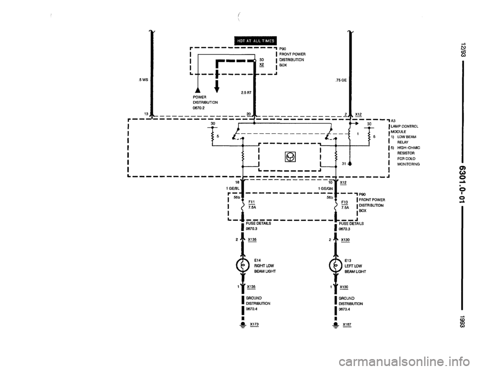 BMW 850i 1993 E31 Electrical Troubleshooting Manual 
