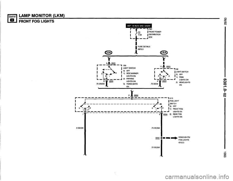 BMW 850i 1993 E31 Electrical Troubleshooting Manual 