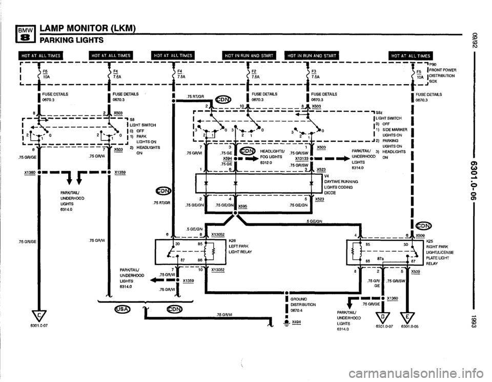 BMW 850i 1993 E31 Electrical Troubleshooting Manual 
