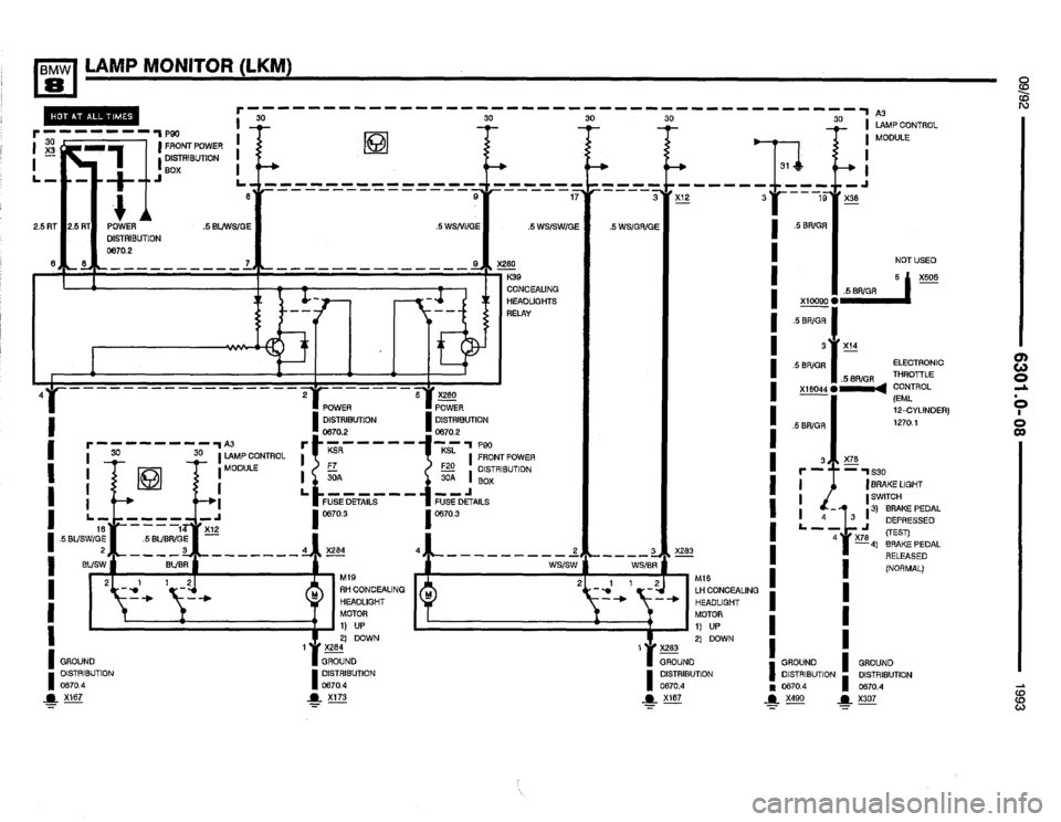 BMW 850i 1993 E31 Electrical Troubleshooting Manual 