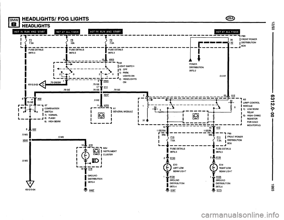 BMW 850i 1993 E31 Electrical Troubleshooting Manual 