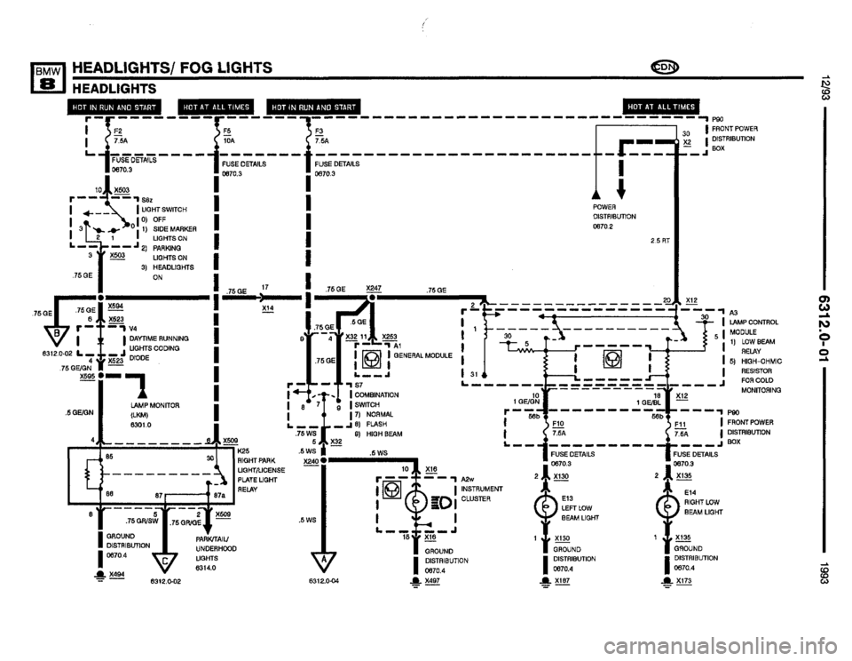 BMW 850i 1993 E31 Electrical Troubleshooting Manual 