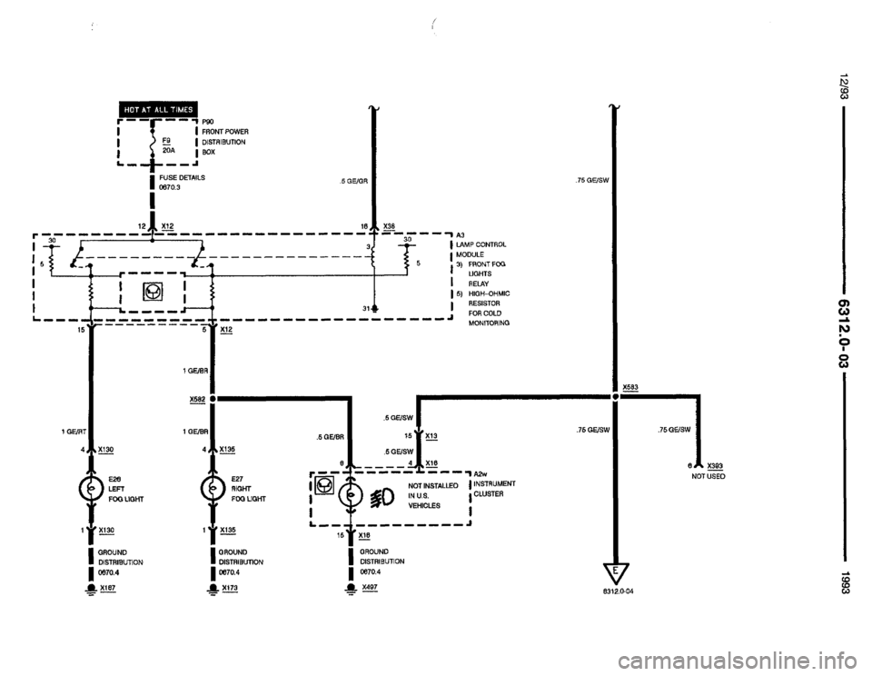 BMW 850i 1993 E31 Electrical Troubleshooting Manual 