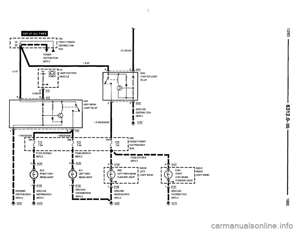 BMW 850i 1993 E31 Electrical Troubleshooting Manual 