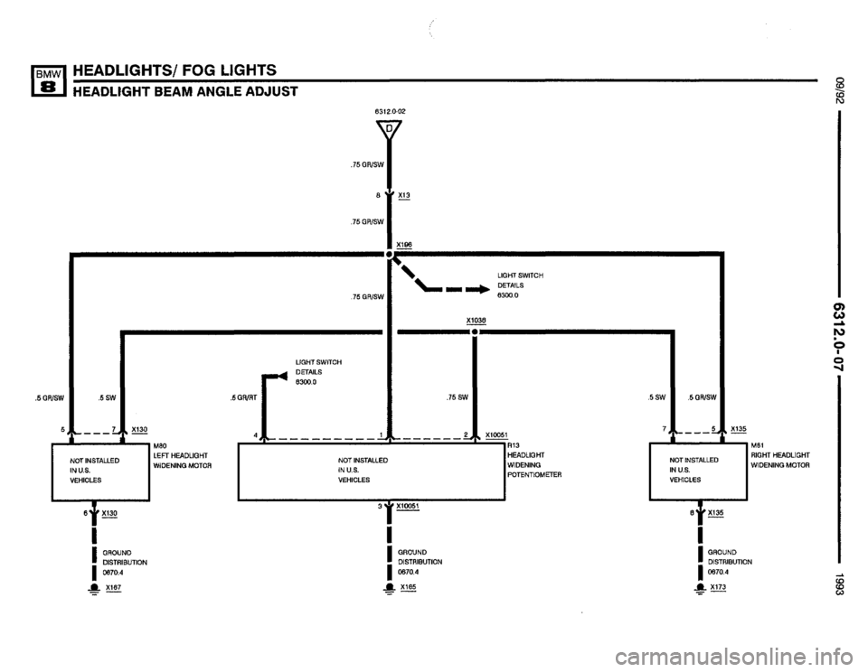 BMW 850i 1993 E31 Electrical Troubleshooting Manual 