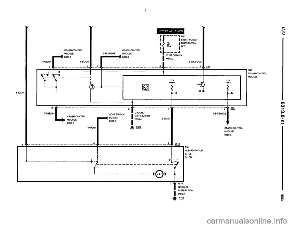 BMW 850i 1993 E31 Electrical Troubleshooting Manual 