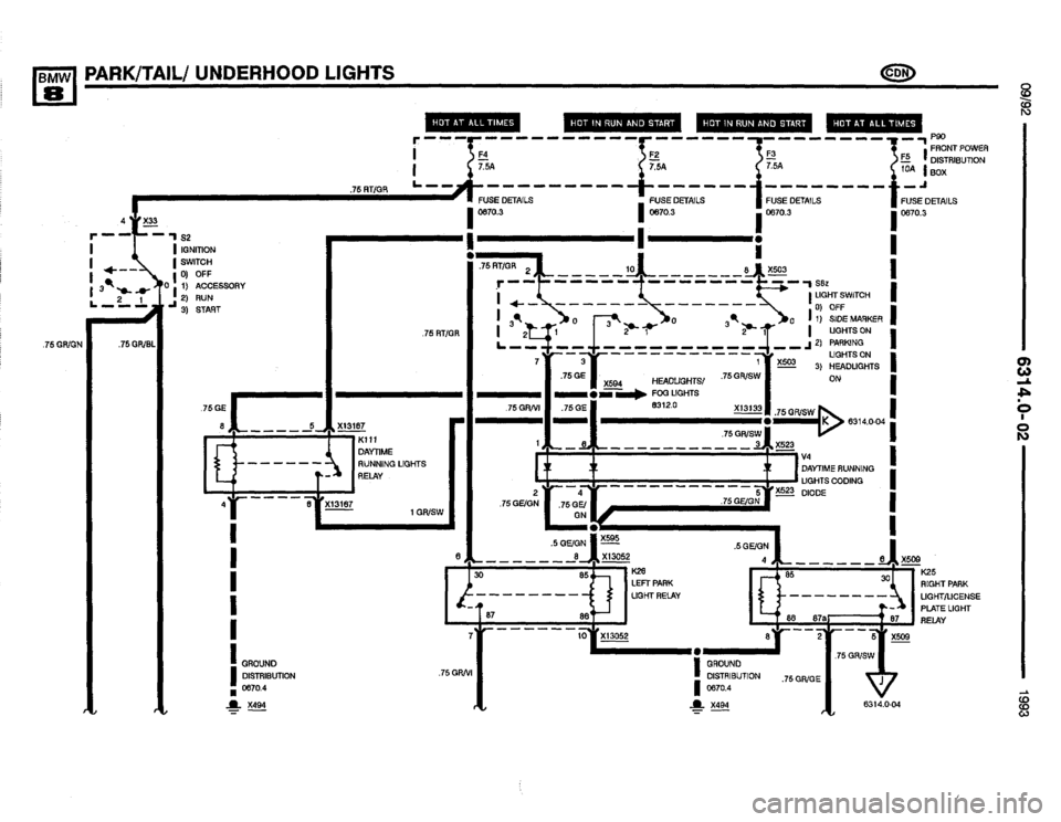 BMW 850i 1993 E31 Electrical Troubleshooting Manual 