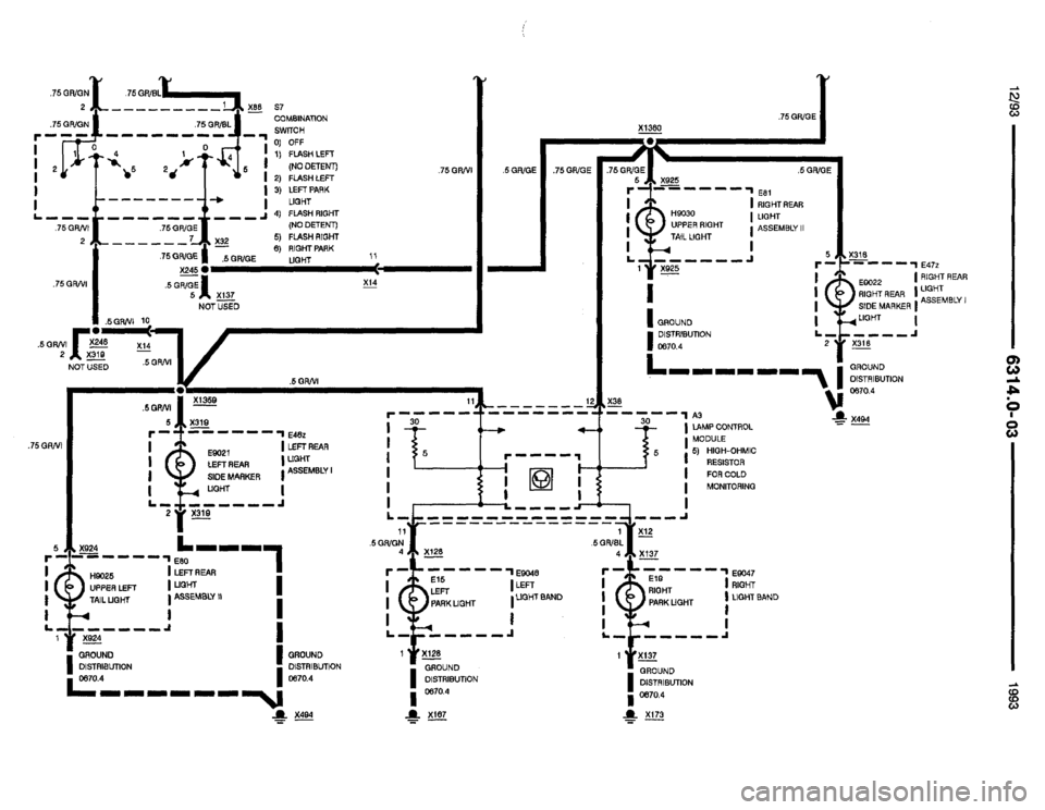 BMW 850i 1993 E31 Electrical Troubleshooting Manual 
