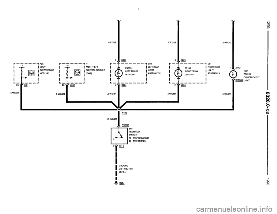 BMW 850i 1993 E31 Electrical Troubleshooting Manual 
