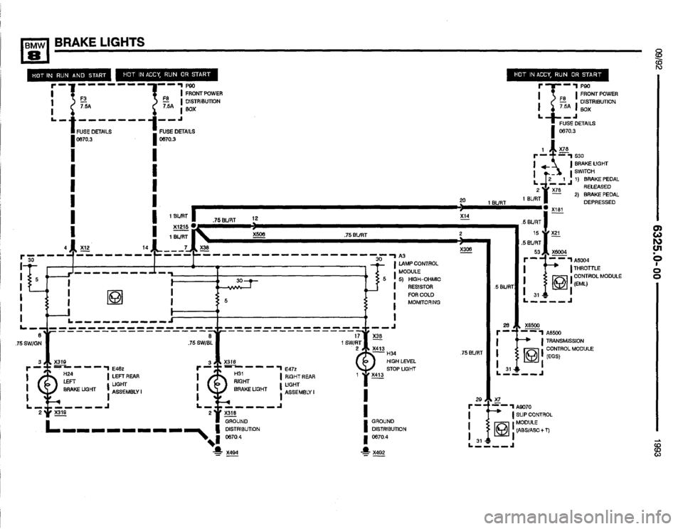 BMW 850i 1993 E31 Electrical Troubleshooting Manual 