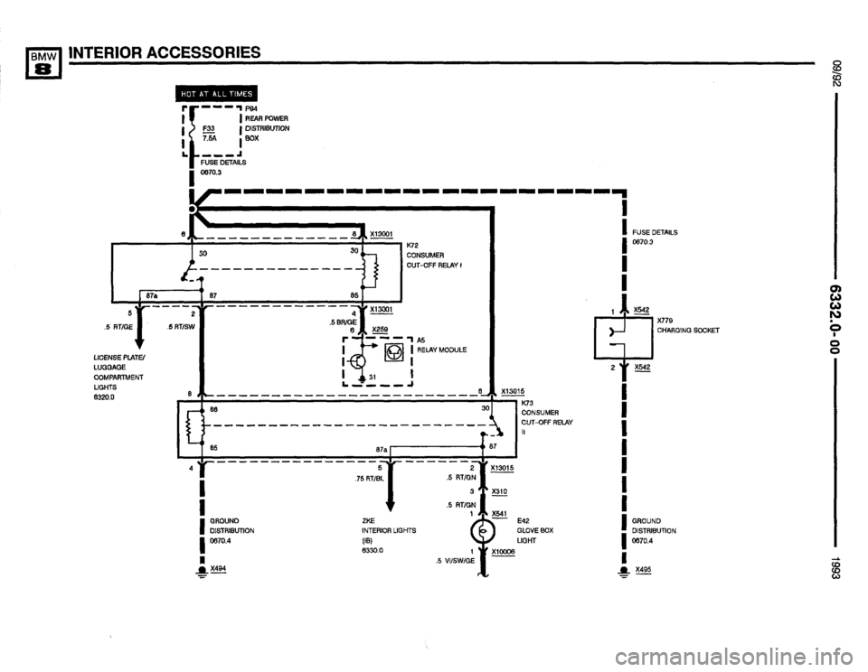 BMW 850i 1993 E31 Electrical Troubleshooting Manual 