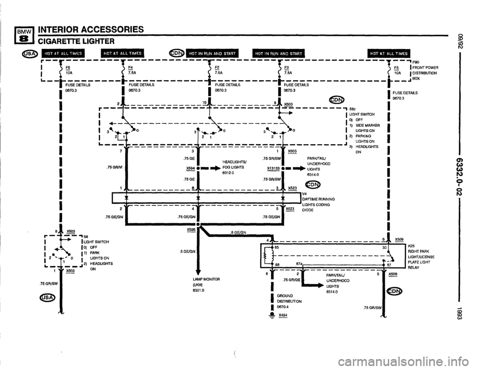 BMW 850i 1993 E31 Electrical Troubleshooting Manual 