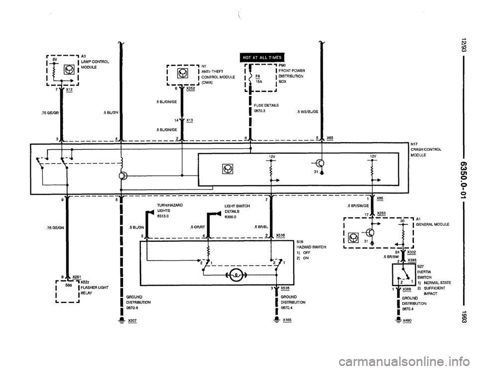BMW 850i 1993 E31 Electrical Troubleshooting Manual 
