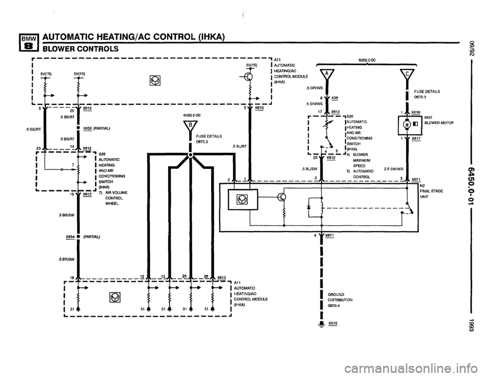 BMW 850i 1993 E31 Electrical Troubleshooting Manual 