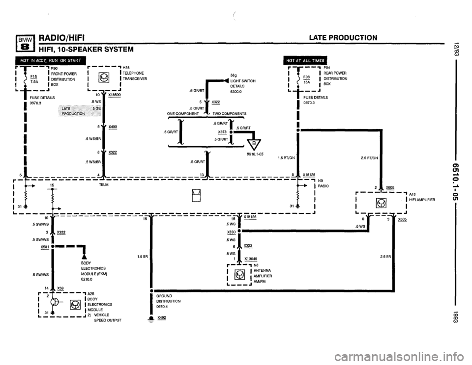 BMW 850i 1993 E31 Electrical Troubleshooting Manual 