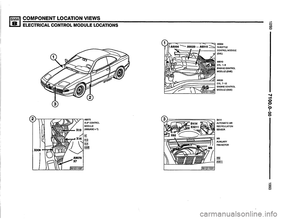 BMW 850i 1993 E31 Electrical Troubleshooting Manual 