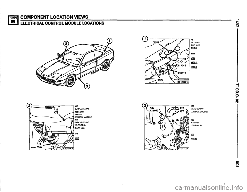 BMW 850i 1993 E31 Electrical Troubleshooting Manual 