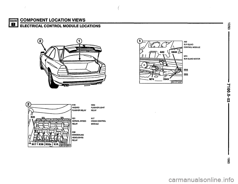 BMW 850i 1993 E31 Electrical Troubleshooting Manual 