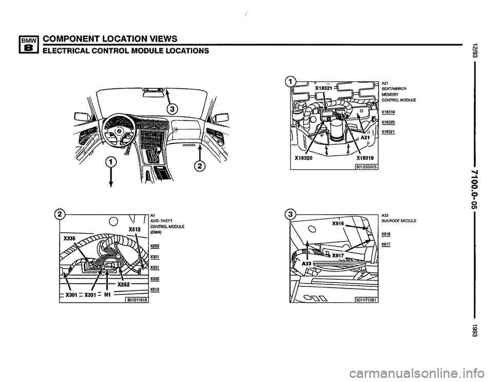 BMW 850i 1993 E31 Electrical Troubleshooting Manual 