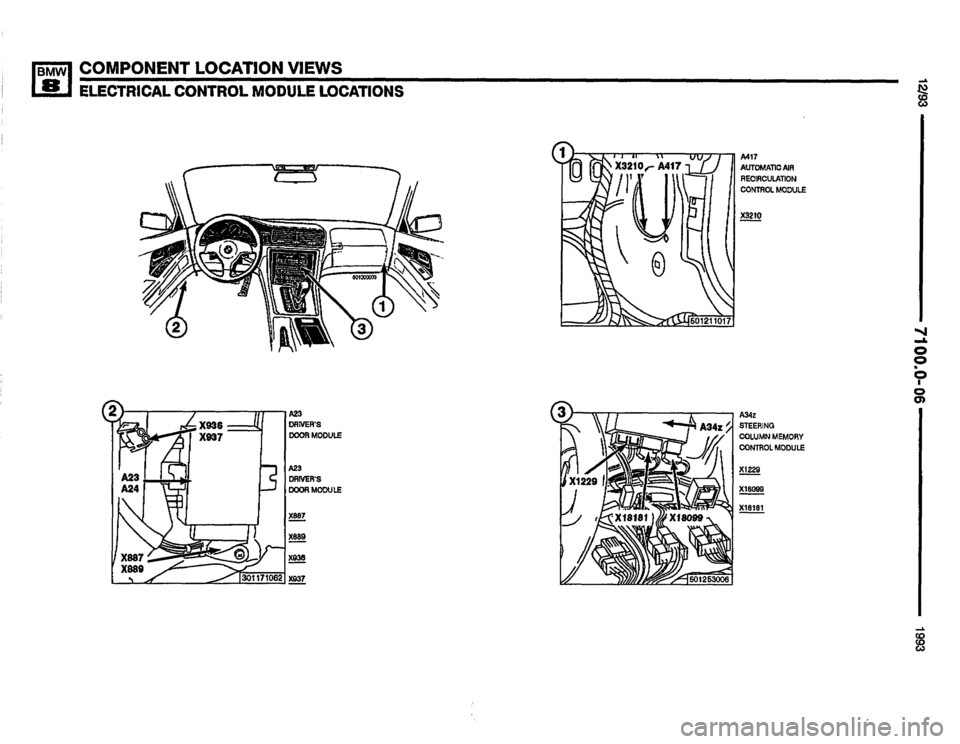 BMW 850i 1993 E31 Electrical Troubleshooting Manual 