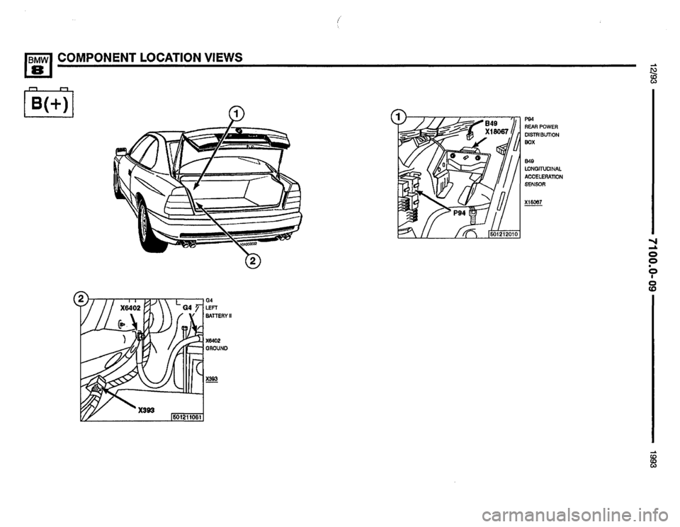 BMW 850i 1993 E31 Electrical Troubleshooting Manual 