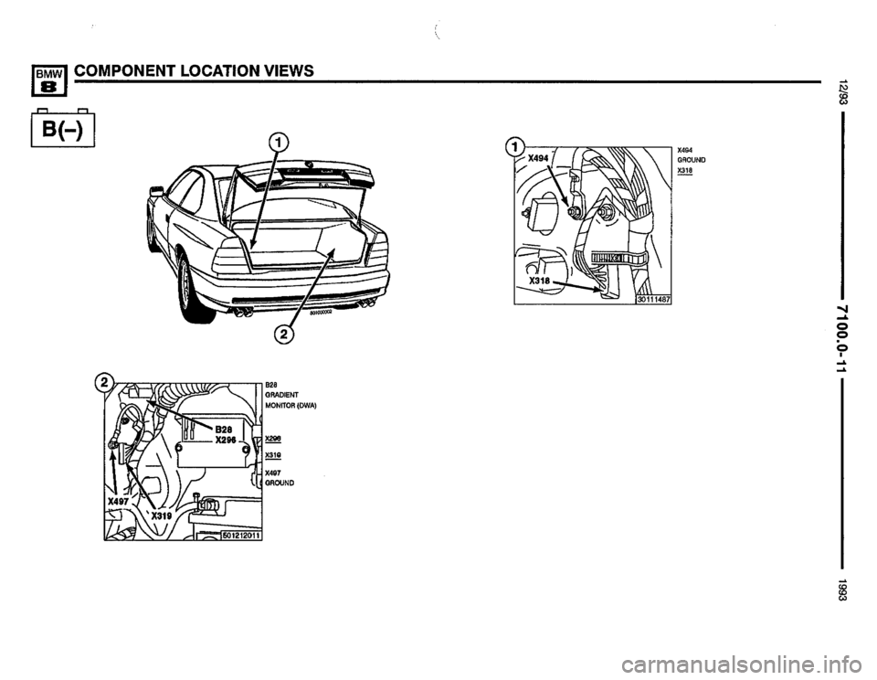 BMW 850i 1993 E31 Electrical Troubleshooting Manual 