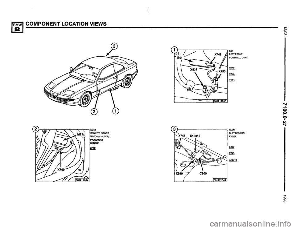 BMW 850i 1993 E31 Electrical Troubleshooting Manual 