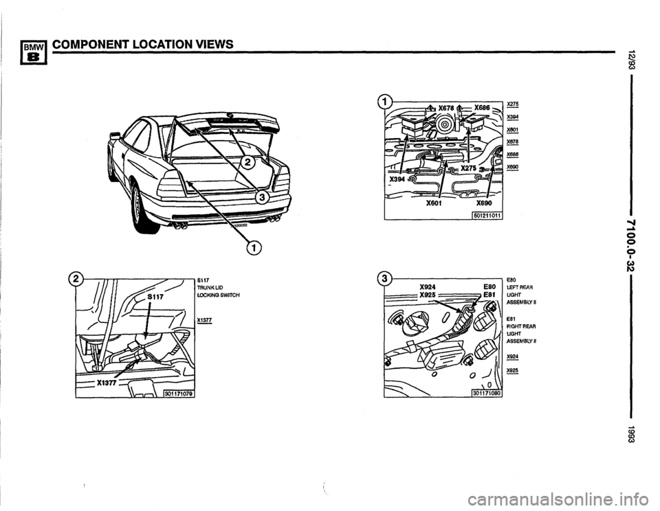 BMW 850i 1993 E31 Electrical Troubleshooting Manual 