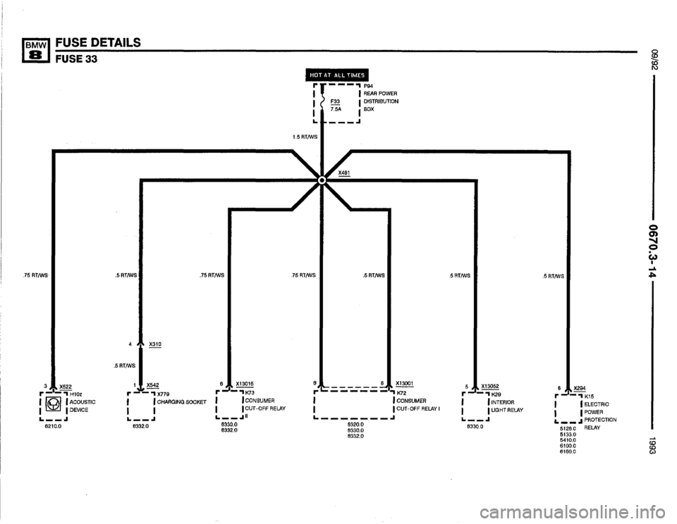 BMW 850i 1993 E31 Electrical Troubleshooting Manual 