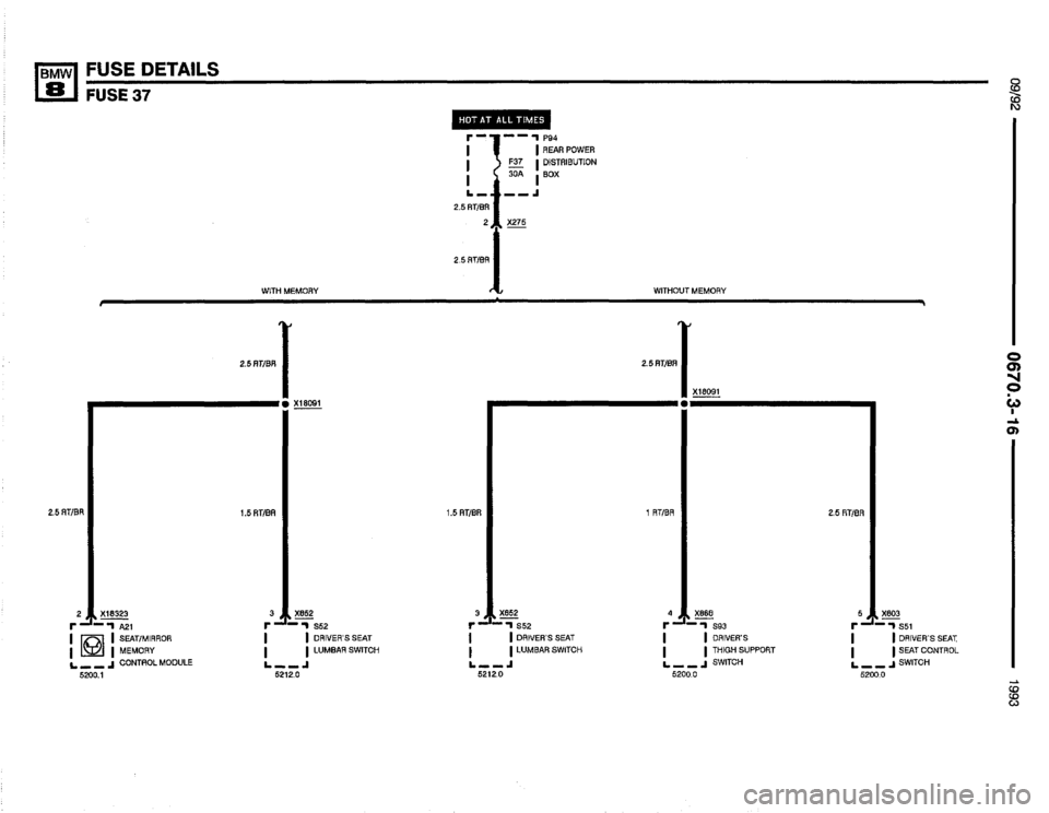 BMW 850i 1993 E31 Electrical Troubleshooting Manual 