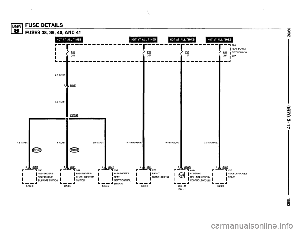 BMW 850i 1993 E31 Electrical Troubleshooting Manual 