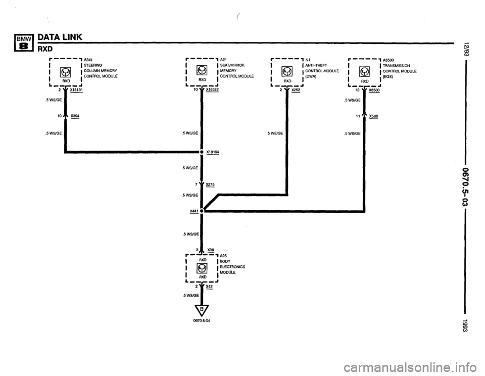 BMW 850i 1993 E31 Electrical Troubleshooting Manual 