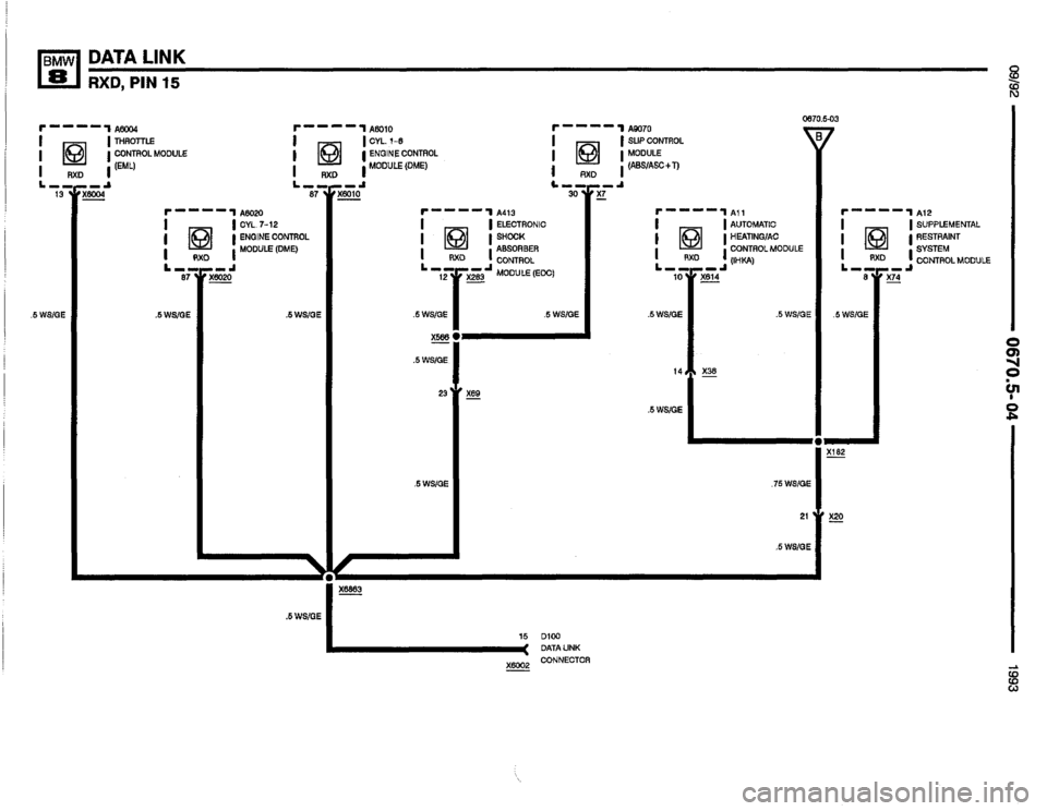 BMW 850i 1993 E31 Electrical Troubleshooting Manual 