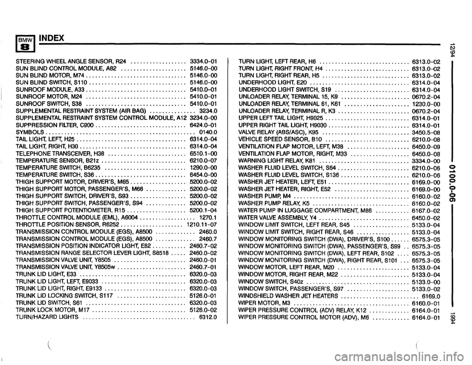 BMW 850csi 1994 E31 Electrical Troubleshooting Manual 